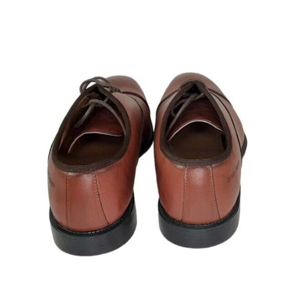 Henry Ferrera Mitch Brown Square Toe Oxford Dress Shoes Men's Size 9 - Picture 5 of 15